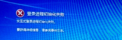 电脑系统无法进入桌面提示“登录进程初始化失败”解决方法