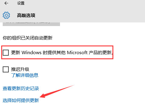 Windows10系统关闭Microsoft产品更新的方法