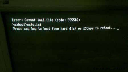u盘安装ghost win7 32位旗舰版系统后提示Error:cannot load file(code:5555h)的解决方法