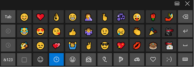 Windows10系统中使用键盘快速输入emoji表情符号的方法