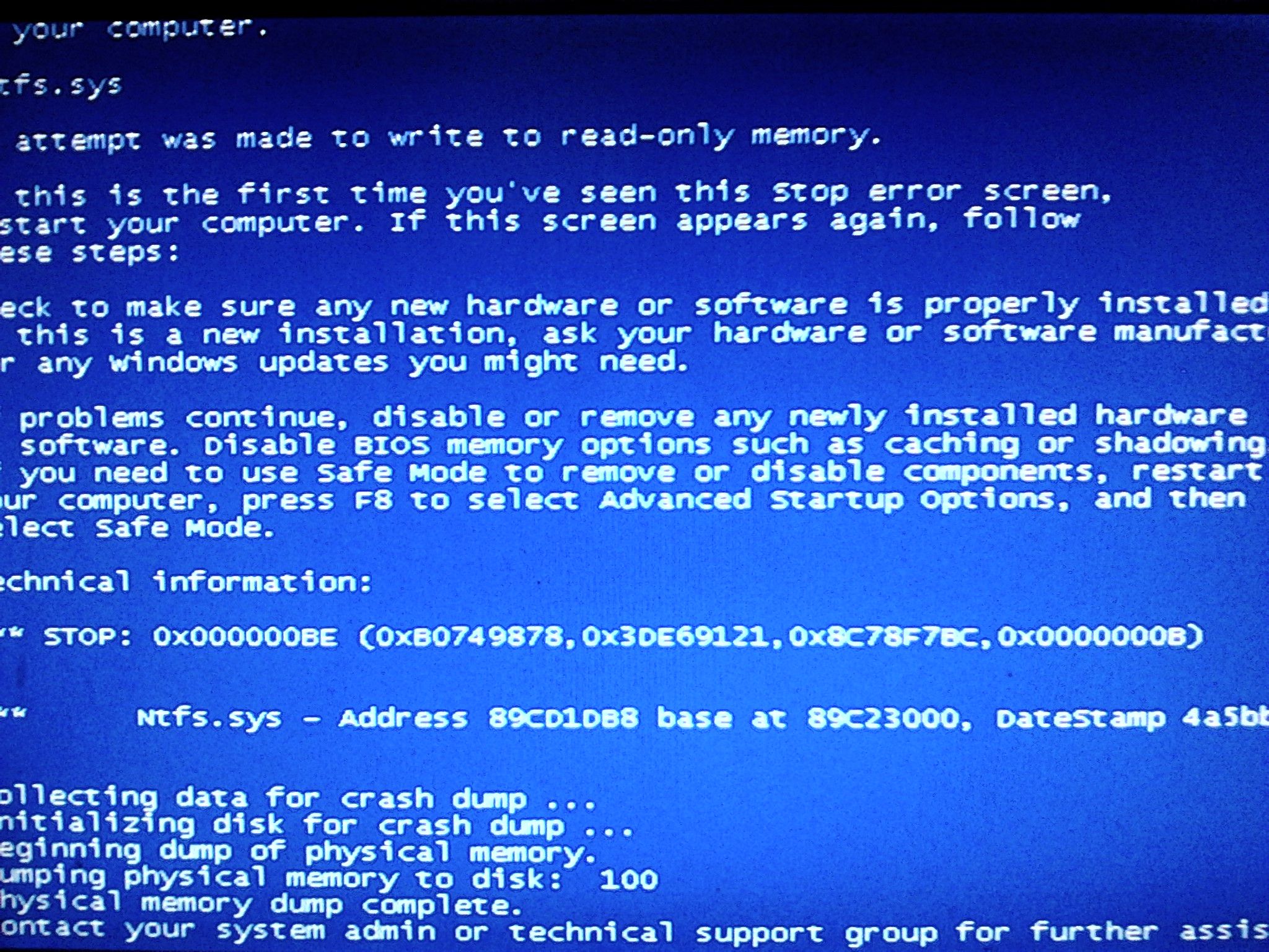 电脑在安装XP系统后重启蓝屏的解决方法